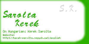 sarolta kerek business card